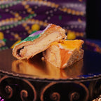 Cream Cheese King Cake sliced