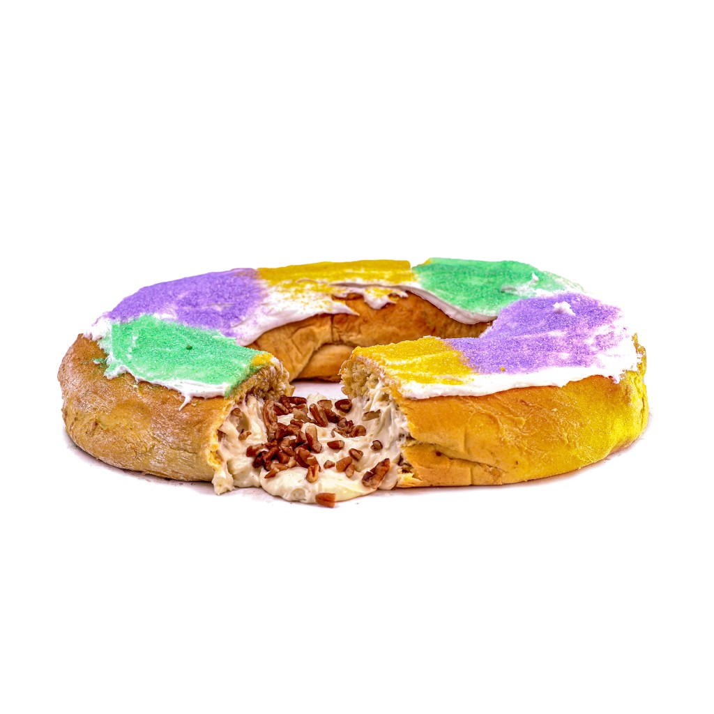 Joe Gambino's Bakery - King Cake Flavor of the Day..... PRALINE.... yum!  When you are feeling a little extra why not try a stuffed king cake?!?  #livealittle #gambinosbakery #kingcake #mg2021 | Facebook