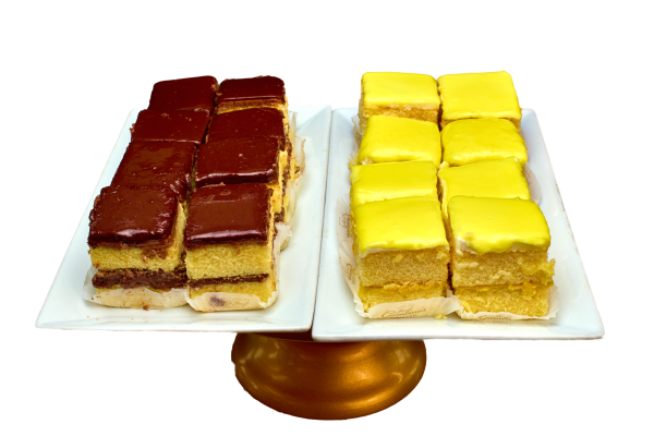 Chocolate and Lemon Doberge Squares