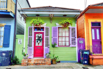 Colorful houses in the Marigny