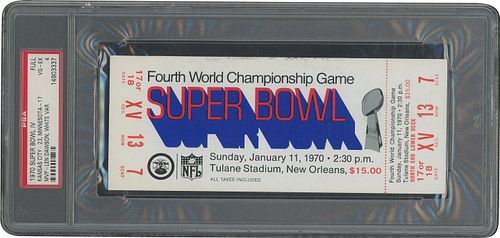 A ticket from Super Bowl IV in New Orleans.