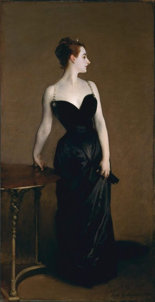  Portrait of Madame X (Madame Pierre Gautreau) by John Singer Sargent, 1884. Courtesy of Wikipedia.