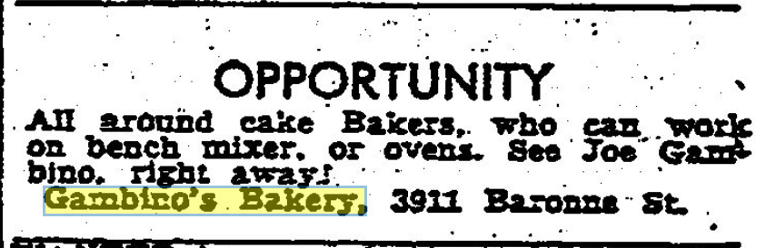 An ad from the October 18, 1949 edition of the New Orleans States.