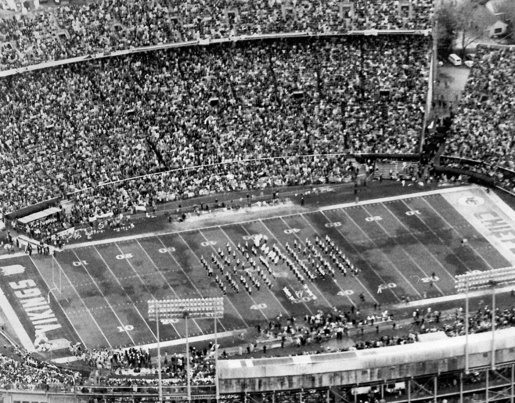 Part of the Super Bowl IV halftime show held in New Orleans.