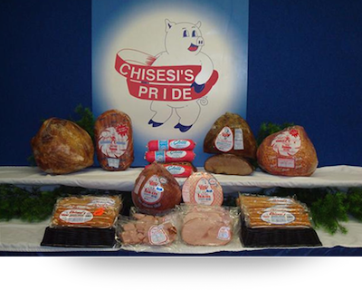 A lineup of products by Chisesi Brothers Meat Packing Co.