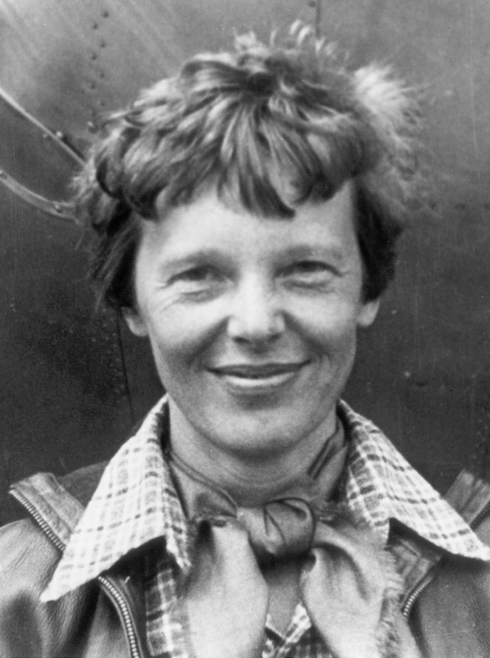 Amelia Earhart, American aviation pioneer and the first woman to fly solo across the Atlantic.