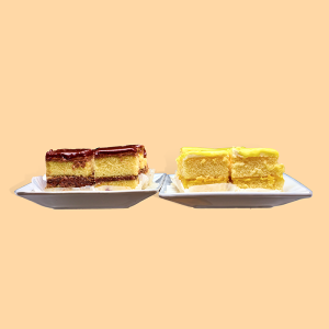 Chocolate and Lemon Doberge Squares